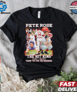 Nice The Hit King Pete Rose 1941 2024 thank you for the memories signature shirt