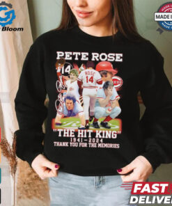 Nice The Hit King Pete Rose 1941 2024 thank you for the memories signature shirt