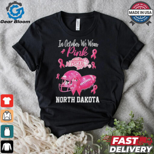 North Dakota State Bison In October We Wear Pink Breast Cancer Awareness Logo shirt