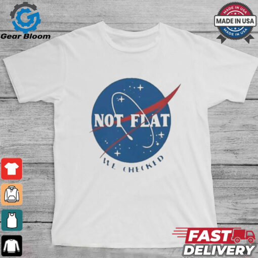 Not Flat We Checked Logo T shirt