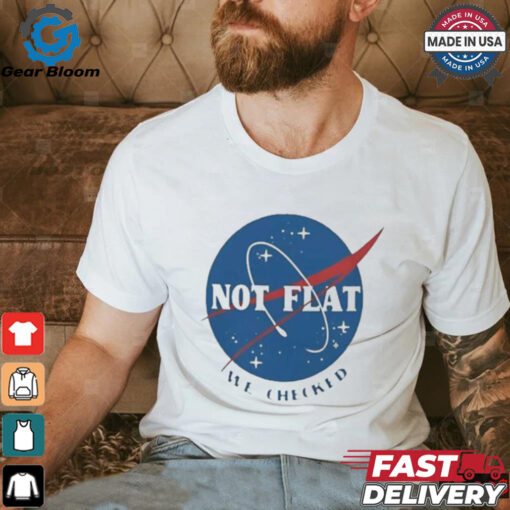 Not Flat We Checked Logo T shirt