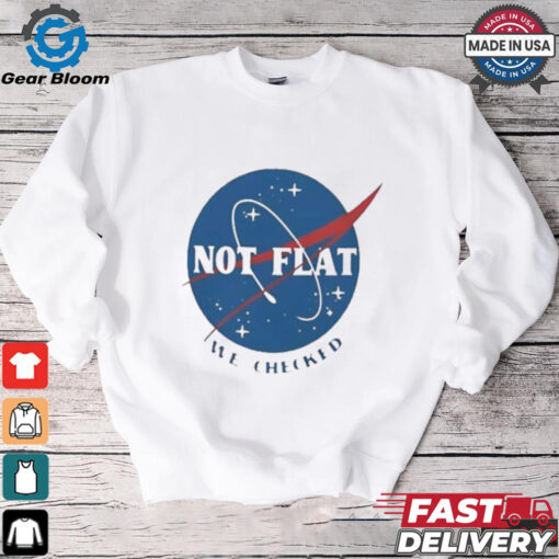 Not Flat We Checked Logo T shirt