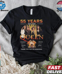 Official 55 Years 190 2025 Queen Band Thank You For The Memories Signatures Shirt