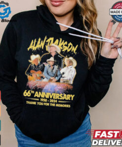 Official Alan Jackson 66th Anniversary 1958 2024 Thank You T Shirt