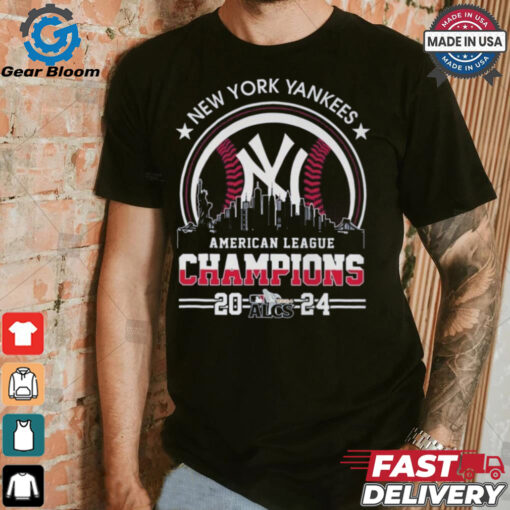 Official American League Champions MLB New York Yankees 2024 Skyline World Champions Shirt