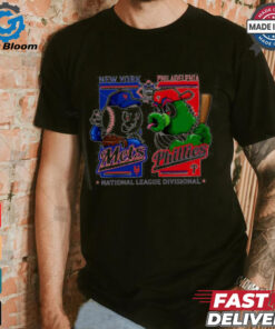 Official American League Divisional New York Mets vs Philadelphia Phillies mascot shirt