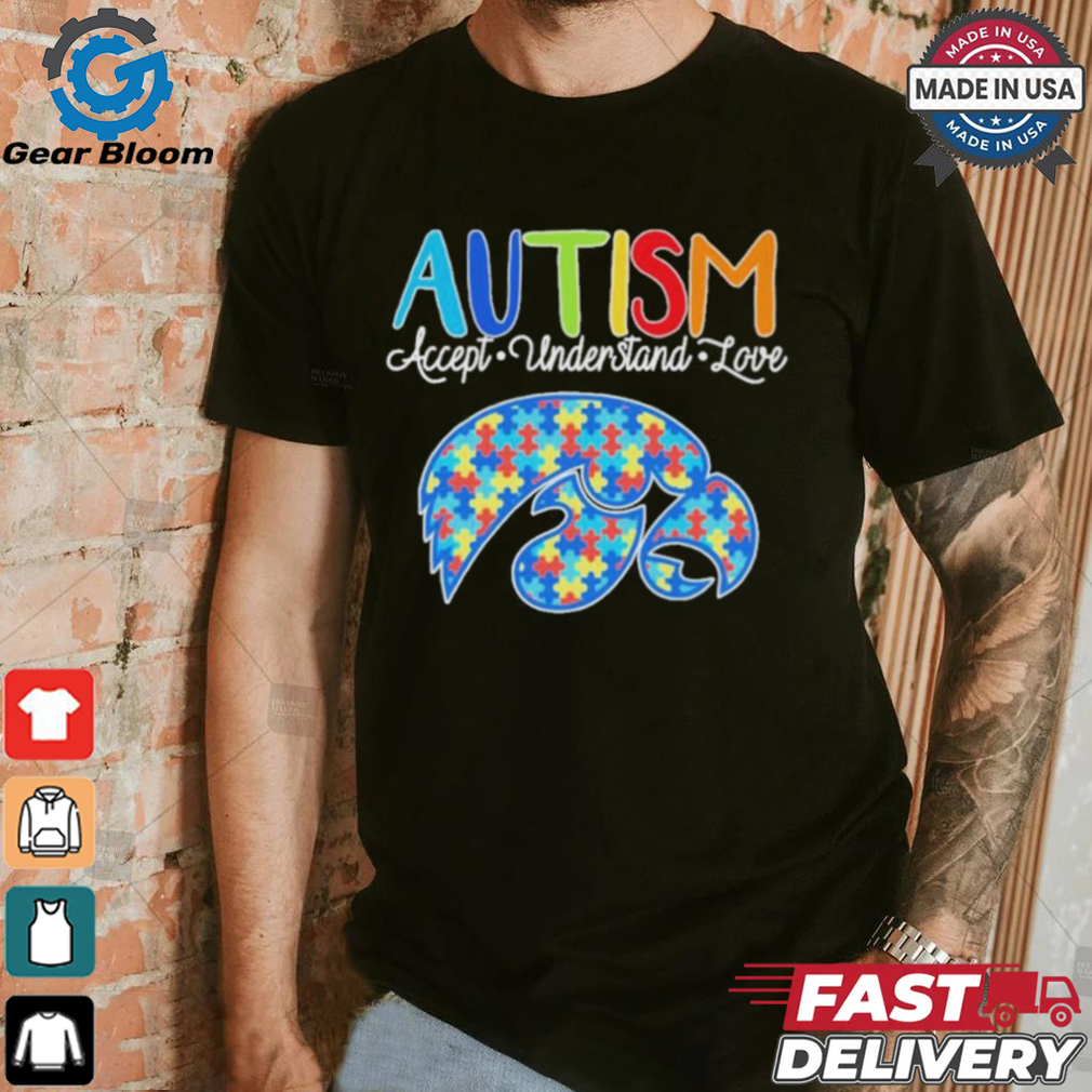 Official Autism Accept Understand Love Iowa Hawkeyes Shirt Official Autism Accept Understand Love Iowa Hawkeyes Shirt