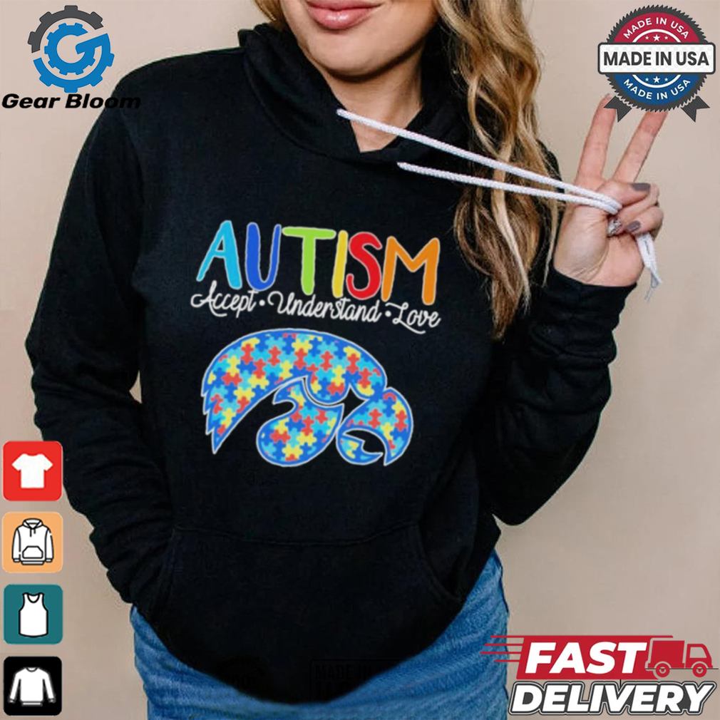 Official Autism Accept Understand Love Iowa Hawkeyes Shirt Official Autism Accept Understand Love Iowa Hawkeyes Shirt