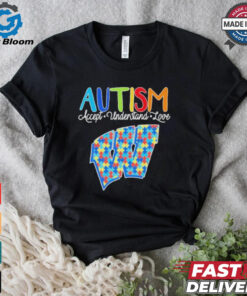 Official Autism Accept Understand Love Wisconsin Badgers Shirt