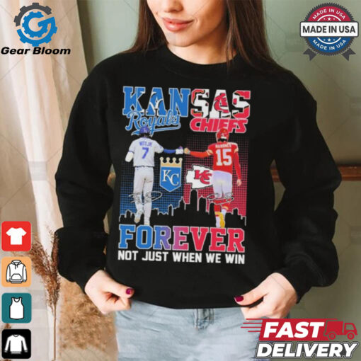 Official Bobby Witt Jr X Patrick Mahomes Kansas City Forever Not Just When We Win Shirt