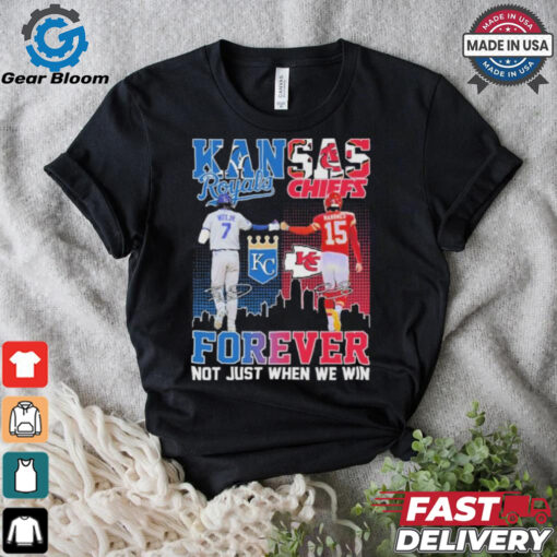 Official Bobby Witt Jr X Patrick Mahomes Kansas City Forever Not Just When We Win Shirt