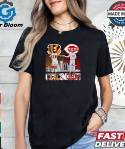 Official Cincinnati Bengals Anthony Munoz and Reds Rosa skyline shirt