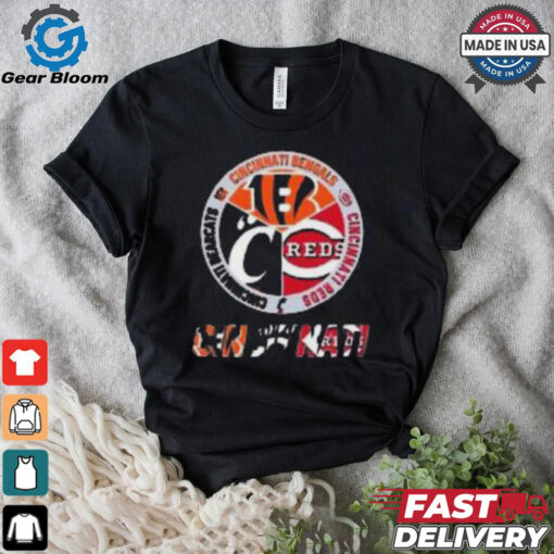 Official Cincinnati Bengals Reds Bearcats City Of Champions Logo 2024 T Shirt