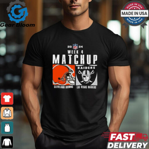 Official Cleveland Browns vs las vegas raiders 2024 NFL Week 4 Matchup T Shirt