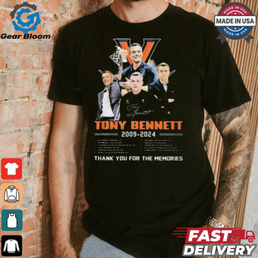 Official Coach Tony Bennett 2009 2024 Thank You For The Memories Signature shirt