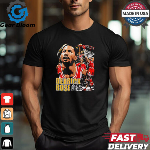 Official Derrick Rose Chicago Bulls basketball graphic shirt