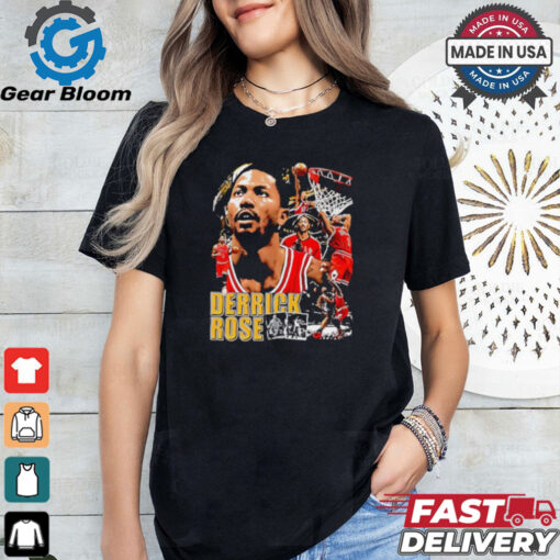 Official Derrick Rose Chicago Bulls basketball graphic shirt