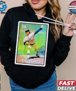 Official El Toro Fernando Valenzuela 34 Loteria Mexican Bingo The Bull Shirt