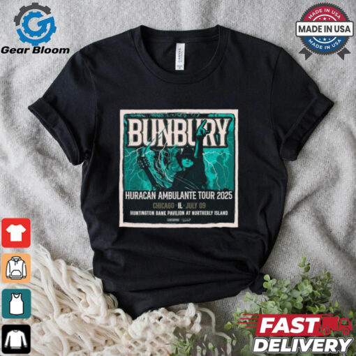 Official Enrique Bunbury Chicago IL July 9th 2025 Poster Shirt