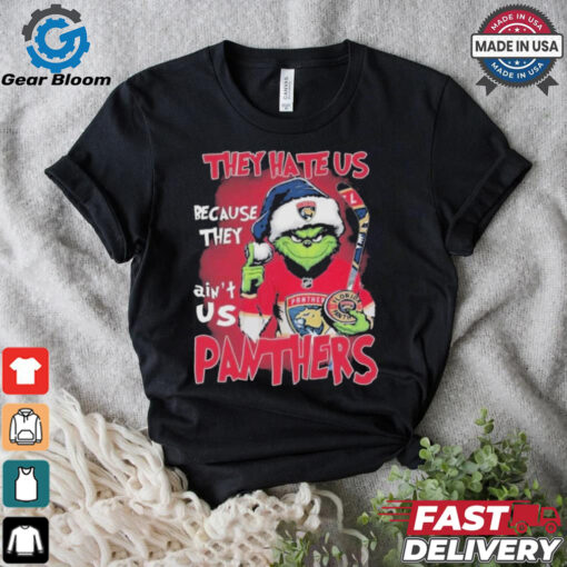 Official Florida Panthers 2024 Grinch They Hate Us Because The Ain’t Us Hockey T Shirt