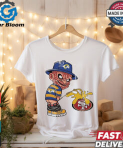 Official Freddy Krueger Los Angeles Rams Piss On San Francisco 49ers Halloween 2024 NFL Shirt