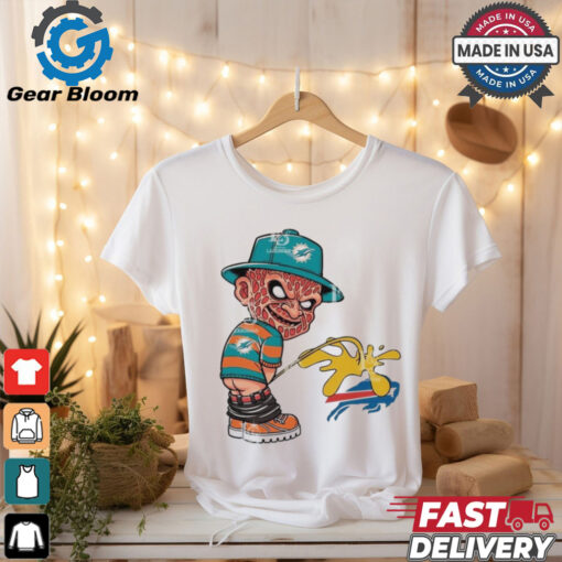 Official Freddy Krueger Miami Dolphins Piss On Buffalo Bills Halloween 2024 NFL Shirt