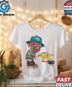 Official Freddy Krueger Miami Dolphins Piss On New England Patriots Halloween 2024 NFL Shirt