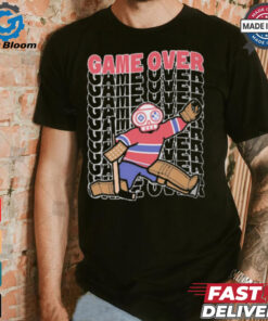 Official Game Over Montreal Live And Die by the Goalie Graphic t shirt