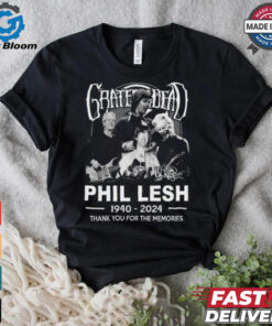 Official Grateful Dead Phil Lesh 1940 2024 Thank You For The Memories Signature Shirt