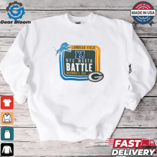 Official Green Bay Packers vs Detroit Lions 2024 NFC North Battle Lambeau Field Nov 3 Matchup shirt