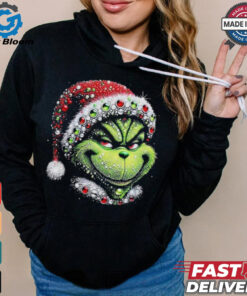 Official Grinch 2024 The Creepy Smile For Christmas T Shirt