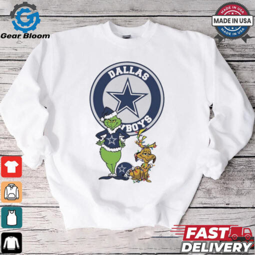 Official Grinch And Max Dallas Cowboys Merry Christmas 2024 Shirt