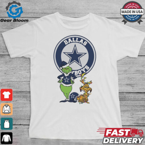 Official Grinch And Max Dallas Cowboys Merry Christmas 2024 Shirt