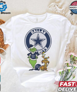 Official Grinch And Max Dallas Cowboys Merry Christmas 2024 Shirt