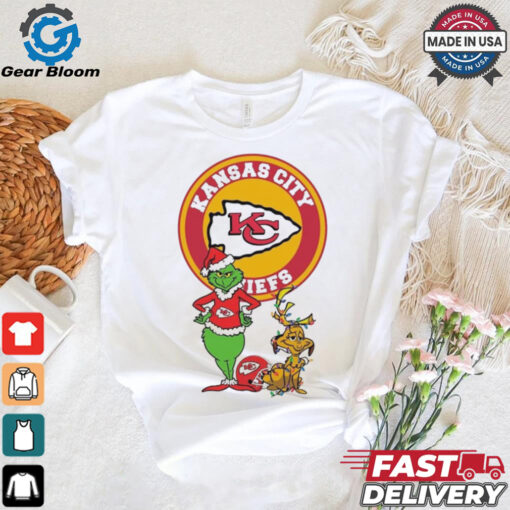 Official Grinch And Max Kansas City Chiefs Merry Christmas 2024 Shirt