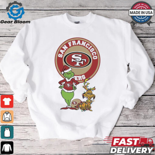 Official Grinch And Max San Francisco 49ers Merry Christmas 2024 Shirt