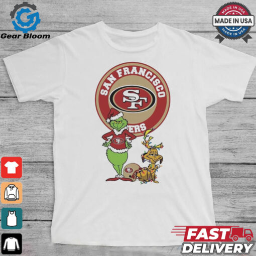 Official Grinch And Max San Francisco 49ers Merry Christmas 2024 Shirt