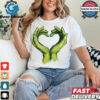 Official Grinch Green Hands Heart Art T Shirt