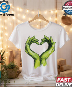 Official Grinch Green Hands Heart Art T Shirt