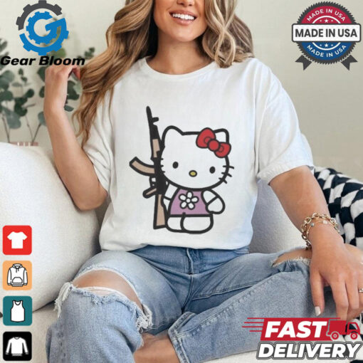 Official Hello Kitty With Gun AK 47 T Shirt