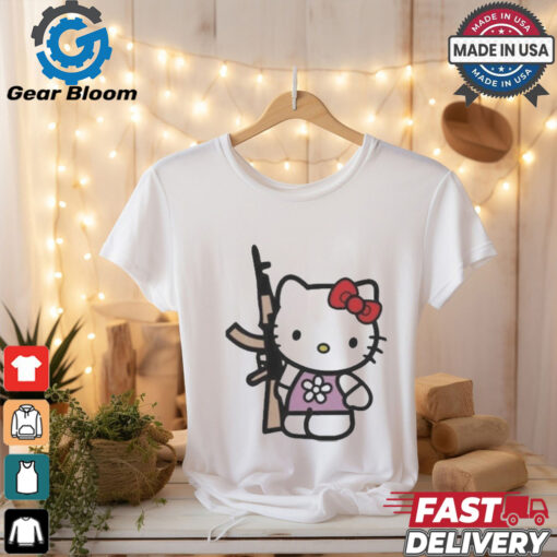 Official Hello Kitty With Gun AK 47 T Shirt