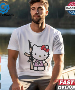 Official Hello Kitty With Gun AK 47 T Shirt