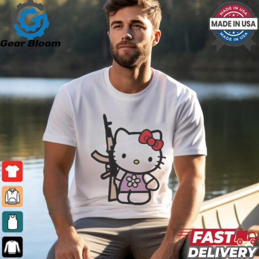 Official Hello Kitty With Gun AK 47 T Shirt