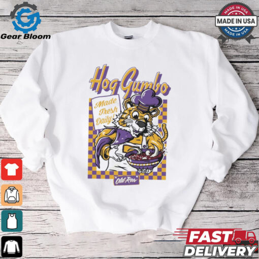 Official Hog Gumbo Made Fresh Daily LSU Tigers Vs Arkansas Razorbacks Graphic t shirt