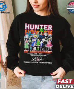 Official Hunter x Hunter 26th Anniversary 1998 2024 Yoshihiro Togashi Thank You For The Memories Signature Shirt