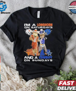 Official I’m A Longhorn On Saturdays And A Cowboy On Sundays T Shirt