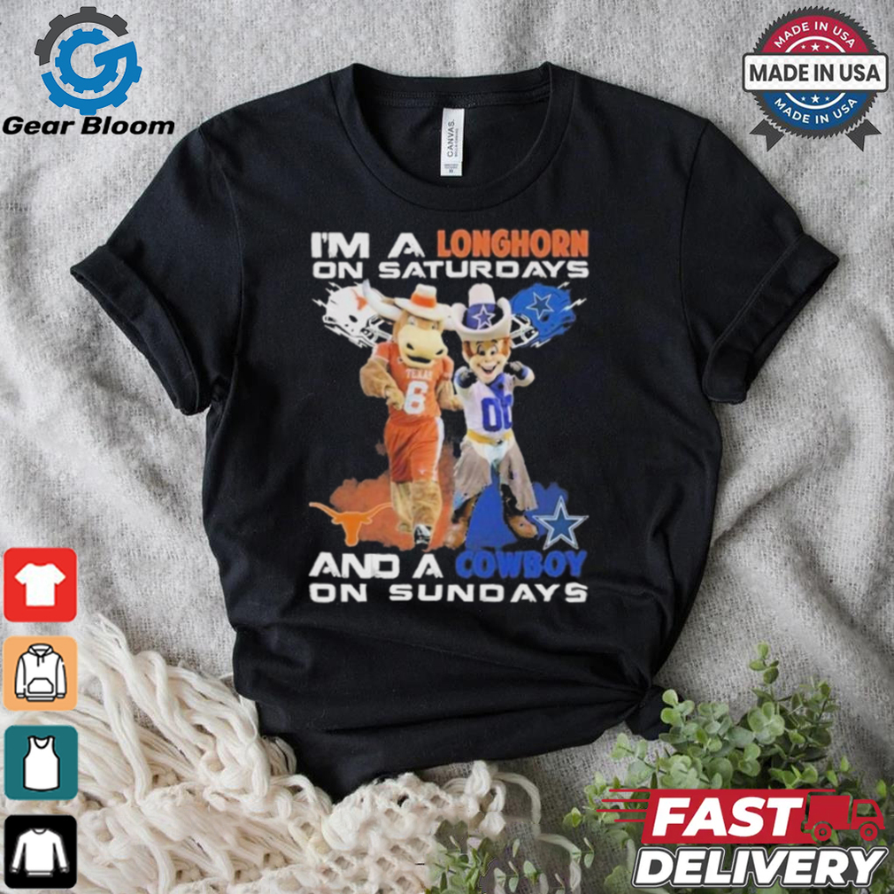 Official I’m A Longhorn On Saturdays And A Cowboy On Sundays T Shirt Official I’m A Longhorn On Saturdays And A Cowboy On Sundays T Shirt