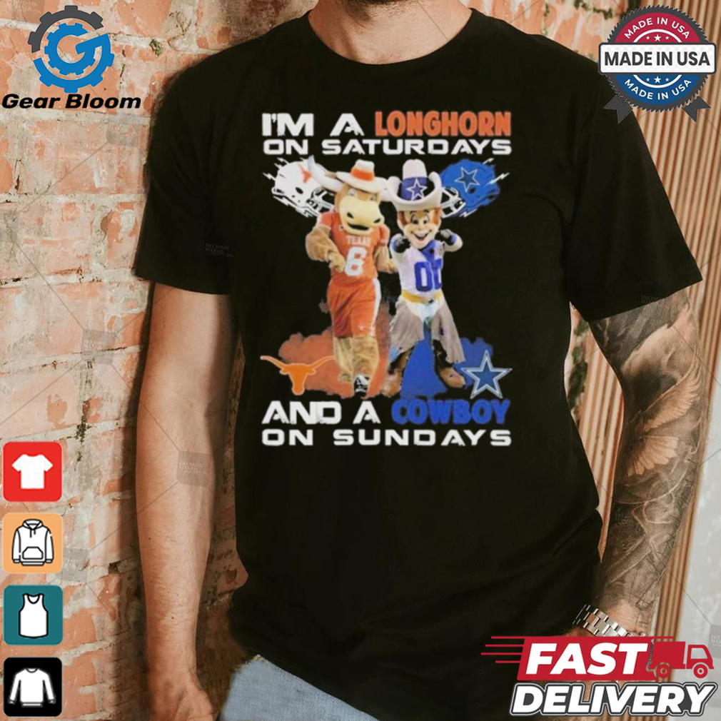 Official I’m A Longhorn On Saturdays And A Cowboy On Sundays T Shirt Official I’m A Longhorn On Saturdays And A Cowboy On Sundays T Shirt