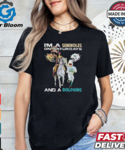 Official I’m A Seminoles On Saturdays And A Dolphins On Sundays Mascot 2024 Shirt