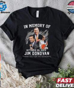 Official In Memory Of October 26, 2024 Jim Donovan Thank You For The Memories Signature Shirt